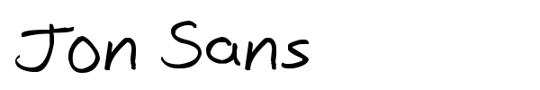 Jon Sans font preview